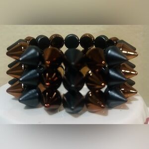 Silver and Bronze stretchable  Bracelet